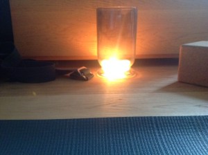 mat and candle