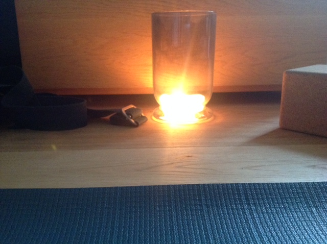 mat and candle