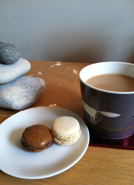 coffee and macaroons