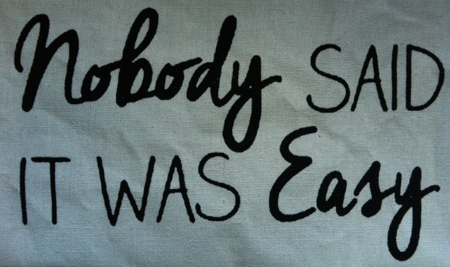 nobody said it was easy