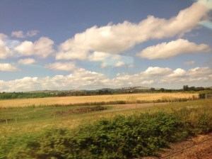 The beautiful English countryside on my journey