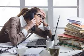 stressed office worker