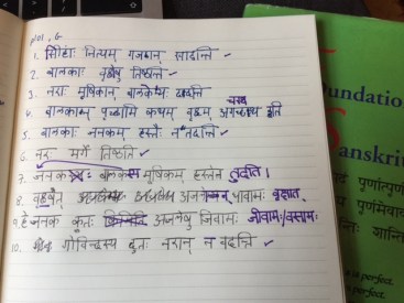 sanskrit marked homework.JPG